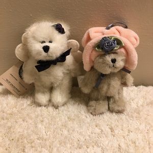 Boyds Bears Little Bears "Flit Angelwish" and "Peachie" - Retired -  Set…
